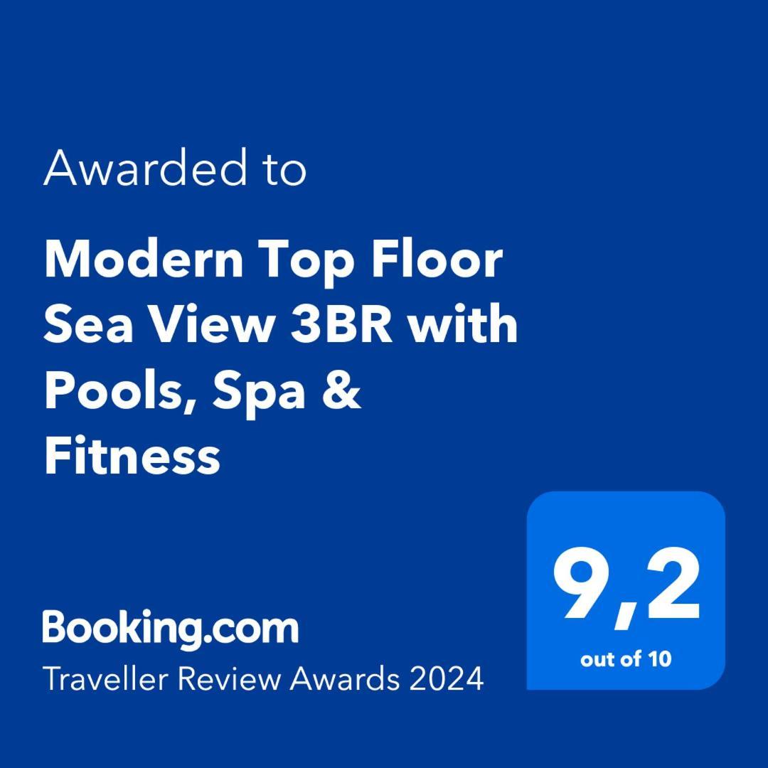 Modern Top Floor Sea View 3Br With Pools, Spa & Fitness Bečići Esterno foto