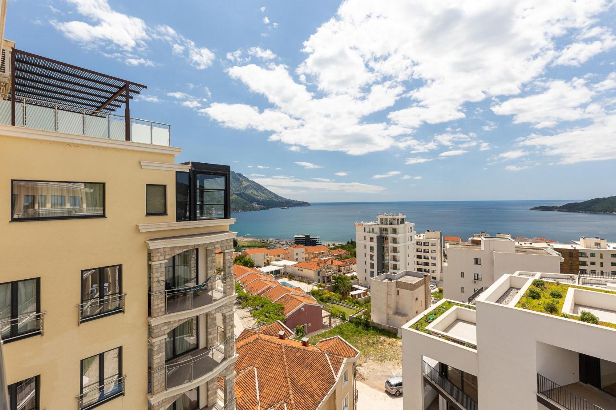 Modern Top Floor Sea View 3Br With Pools, Spa & Fitness Bečići Esterno foto