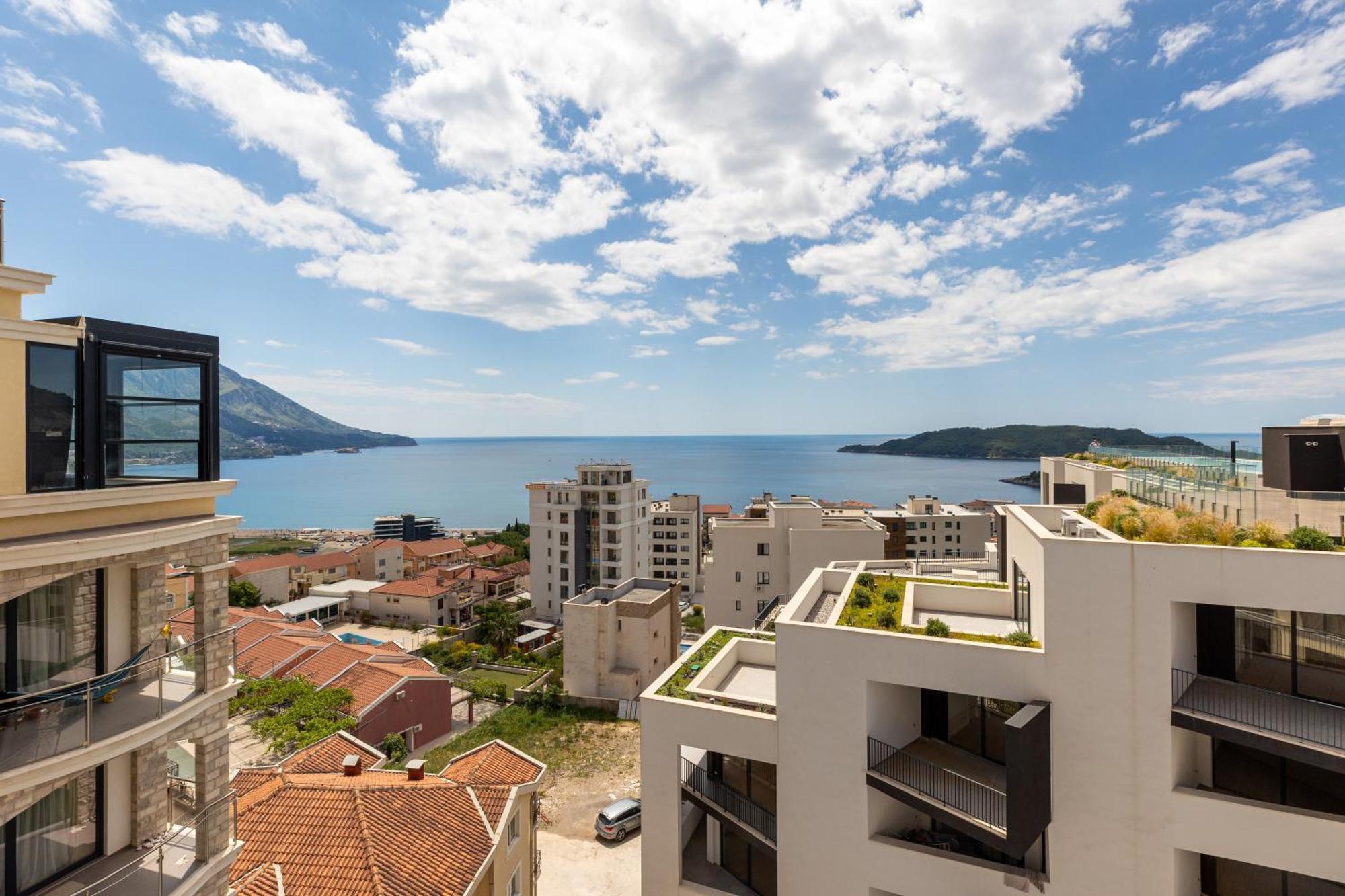 Modern Top Floor Sea View 3Br With Pools, Spa & Fitness Bečići Esterno foto