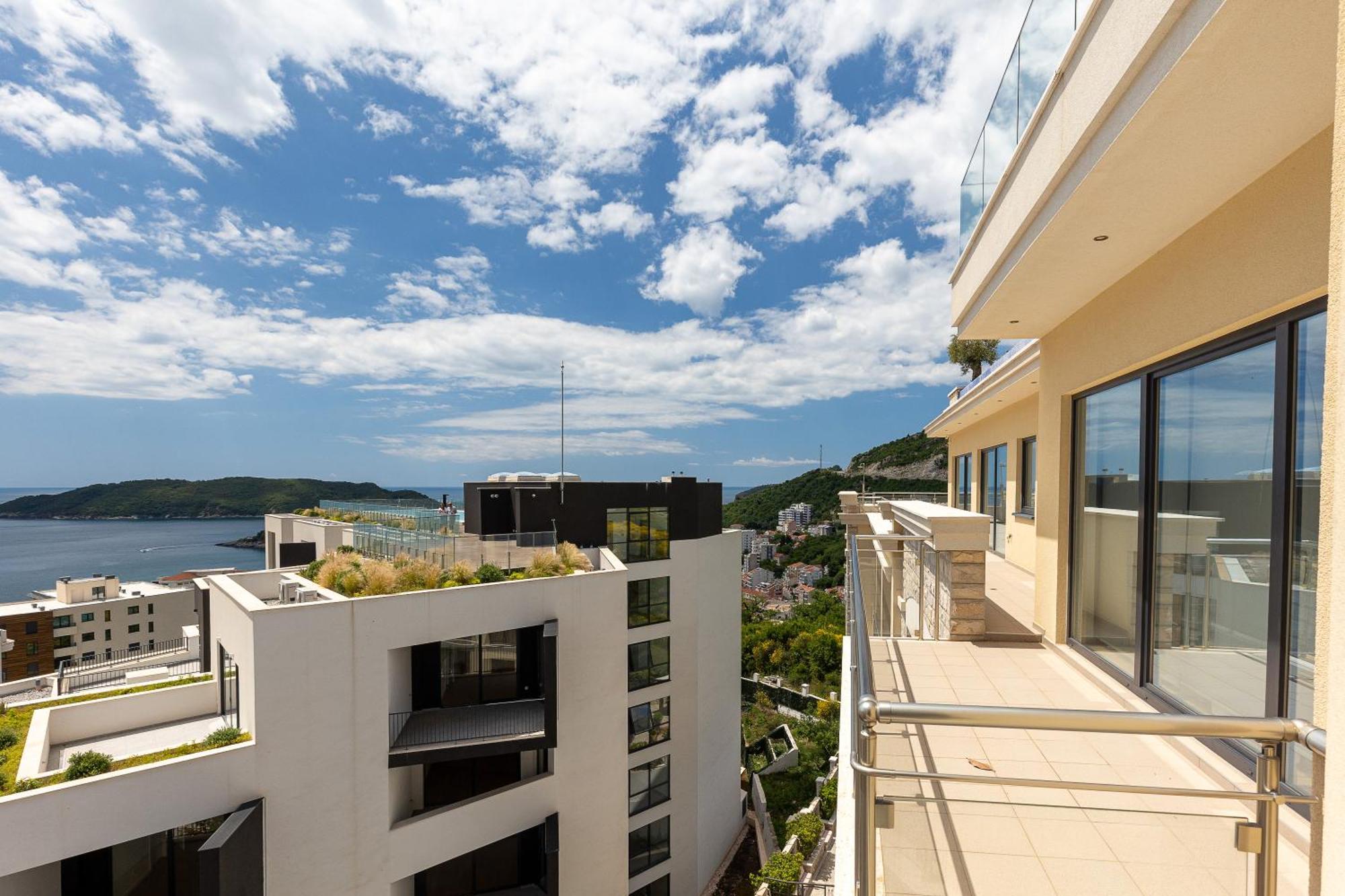 Modern Top Floor Sea View 3Br With Pools, Spa & Fitness Bečići Esterno foto
